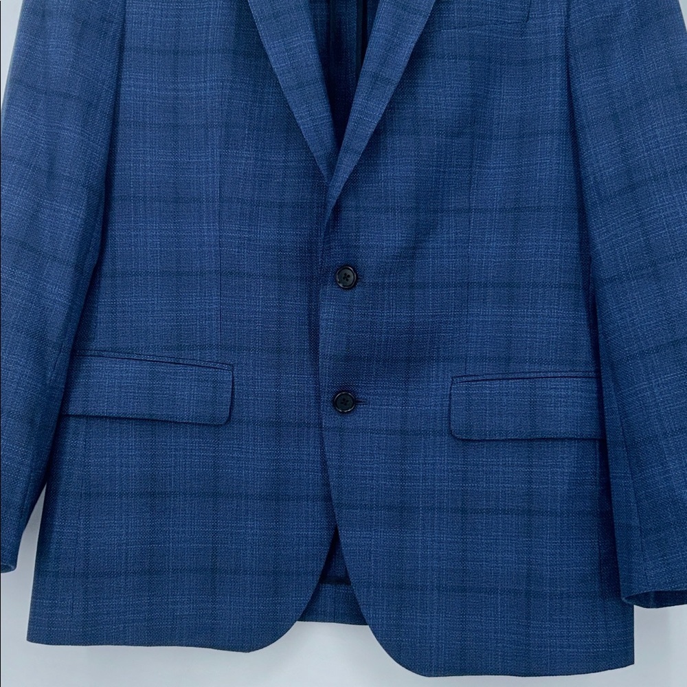 Hugo Boss Guabello Super 120 Blue Wool Blazer Sport Coat 40S Mens - Picture 5 of 12